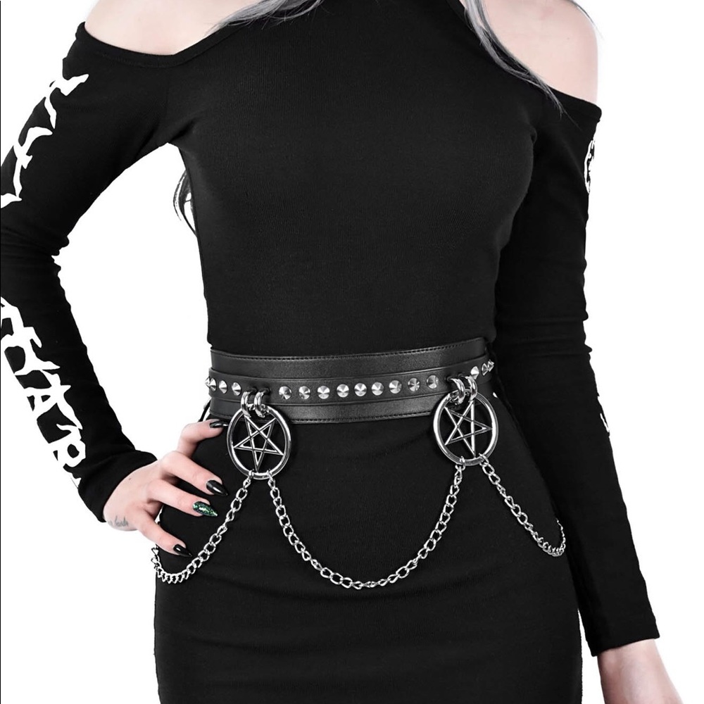 Killstar Curses Pentacle Chain Belt